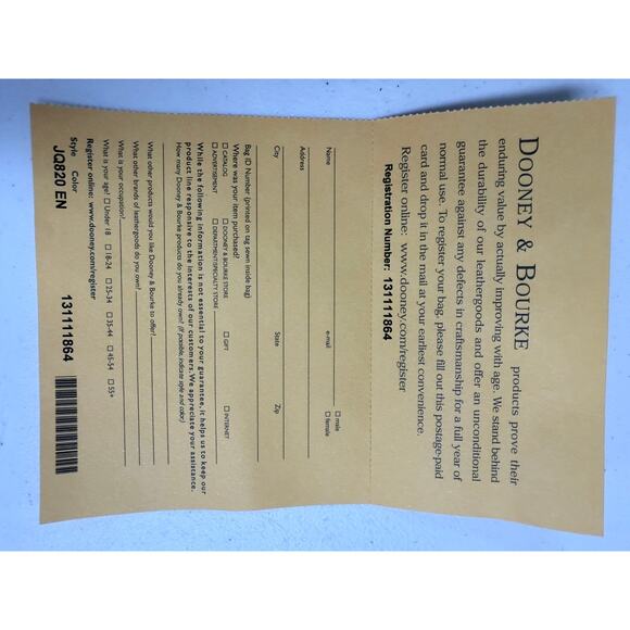 Dooney & Bourke En The Smith Bag JQ820 Brown Red Logo Tote NWT $268 - Picture 10 of 12